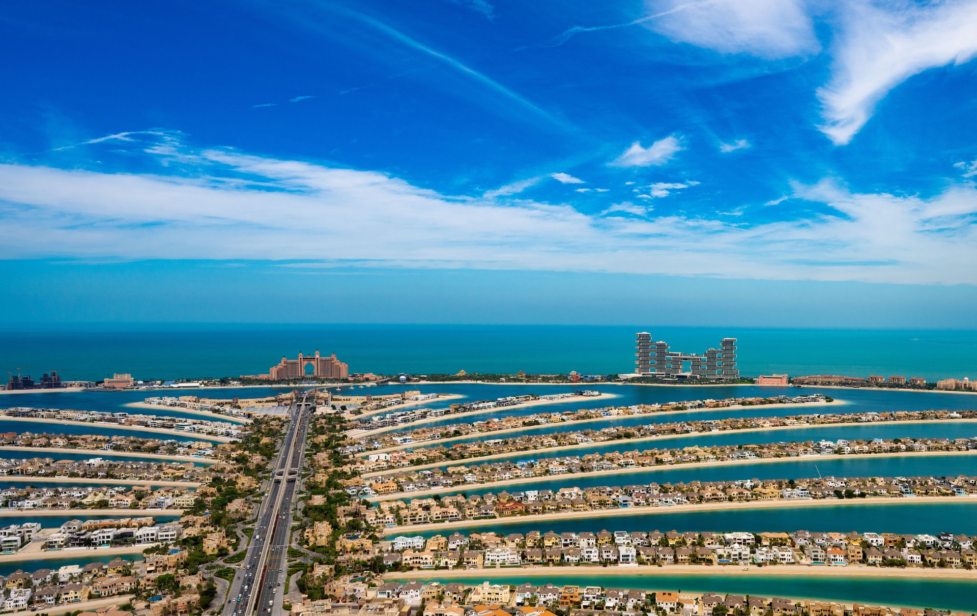 Houses on Palm Island in Dubai